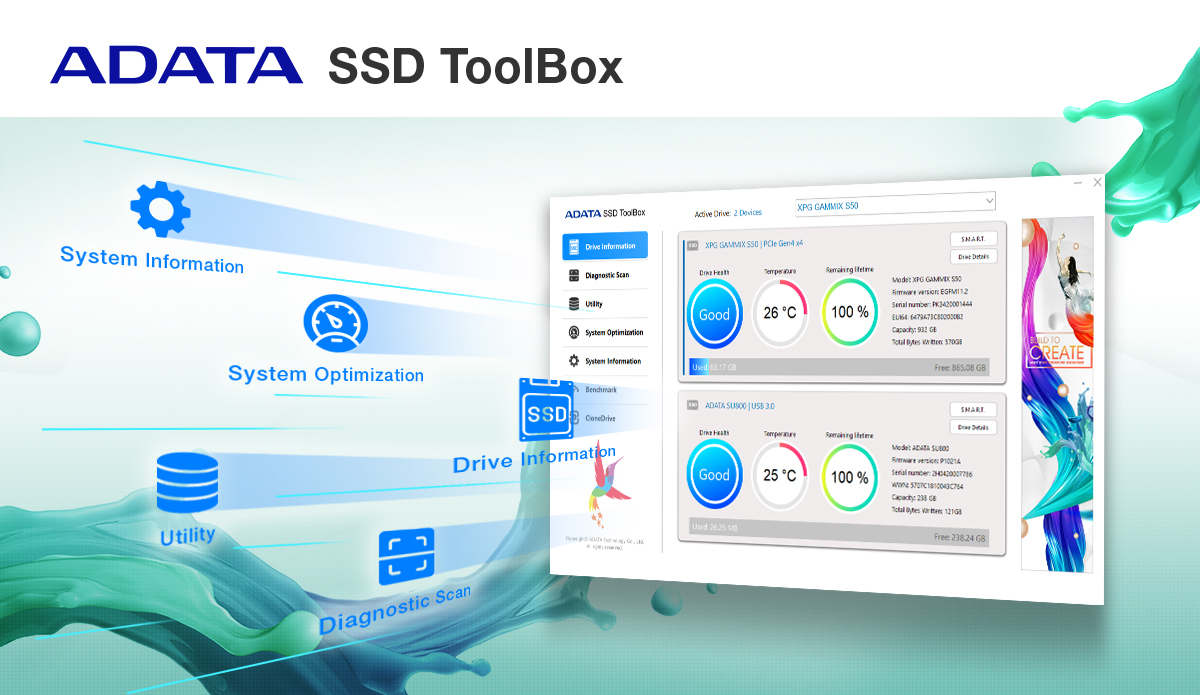 Real-time control of SSD ToolBox value-added software status