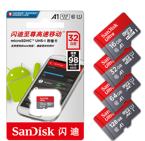 Wholesale Original SanDisk Micro 32GB 64GB MicroSDXC Flash TF / SD Cards A1 Ultra Class 10 Memory Card