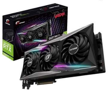 High Quality Colorful iGame 3080Ti Overclocked Gaming Graphics Card RTX 3080Ti Vulcan OC 12GB GDDR6X for Game Live Video