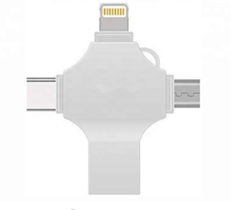 Flash Drive 4 in 1 USB 3.0 OTG Multifunctional U Disk for iPhone Ipad Samsung Phones Computer Mac External Memory Storage